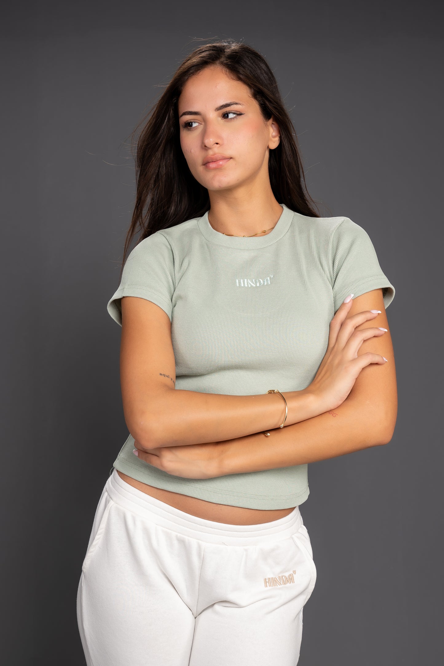 Women’s Ribbed Short Sleeve Crop Top – Slim Fit Casual Essential