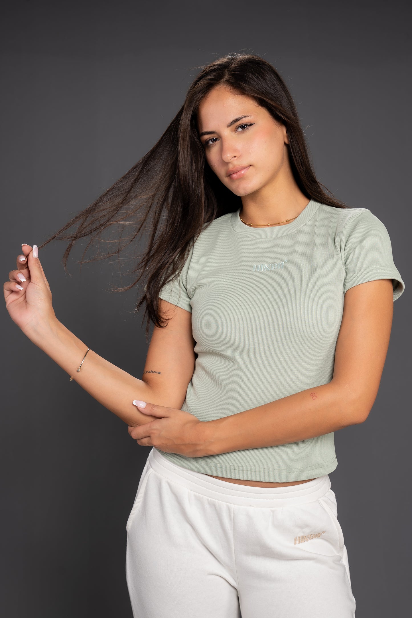 Women’s Ribbed Short Sleeve Crop Top – Slim Fit Casual Essential